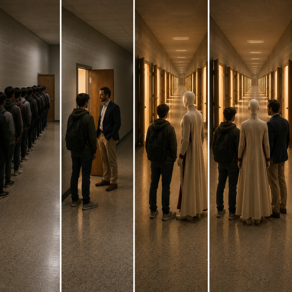 Hero image: four beats, one closed door to many open doors